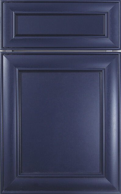 an admiral blue kitchen and bath cabinet surface