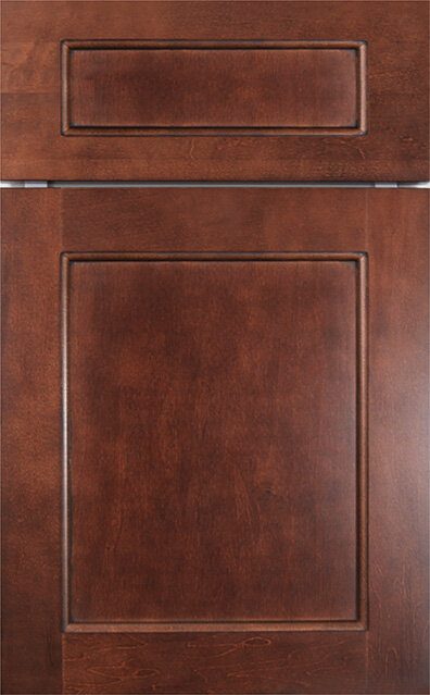 a ginger brown kitchen and bath cabinet surface
