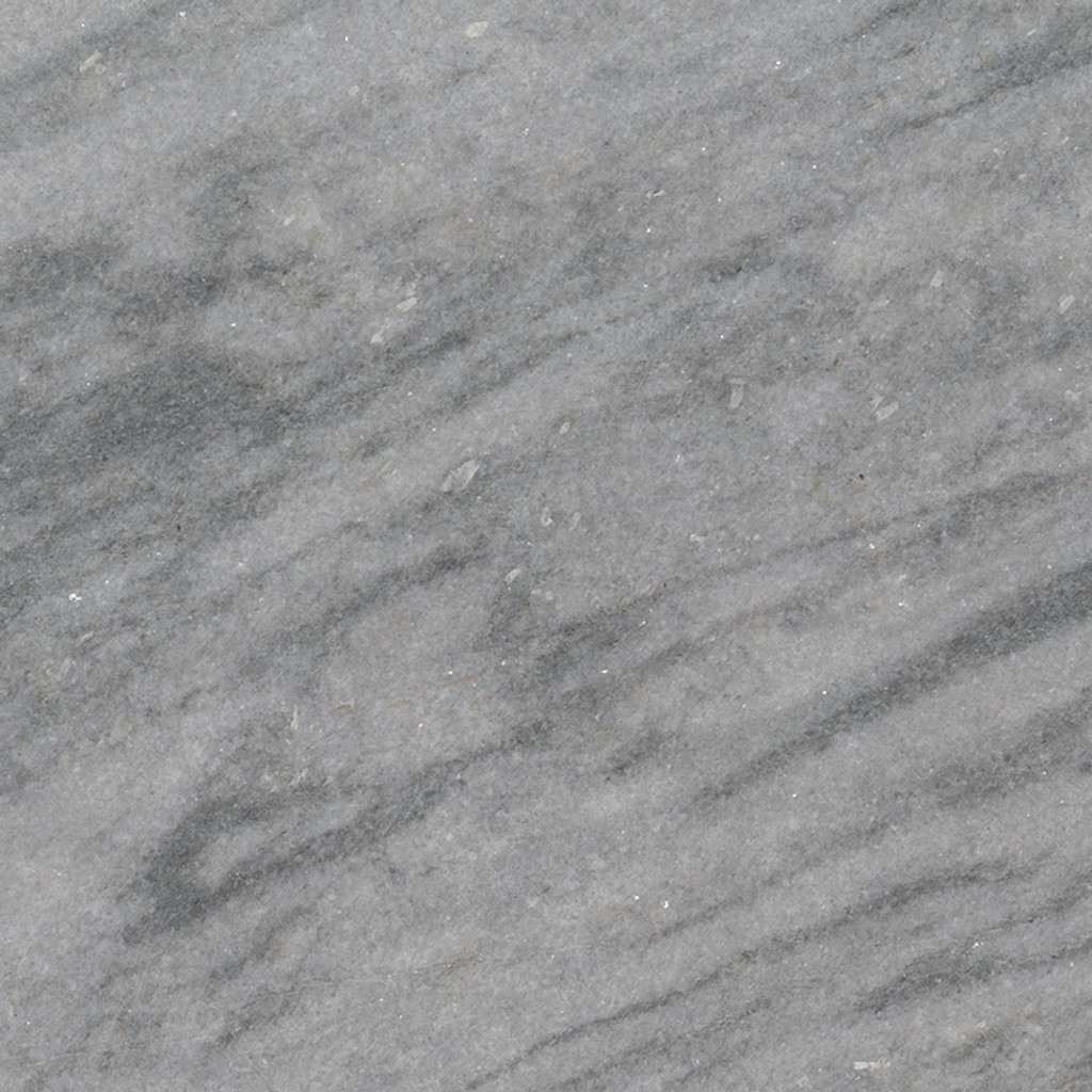 a Fantasy Silver marble countertop that blends together smoky silver grays on its surface