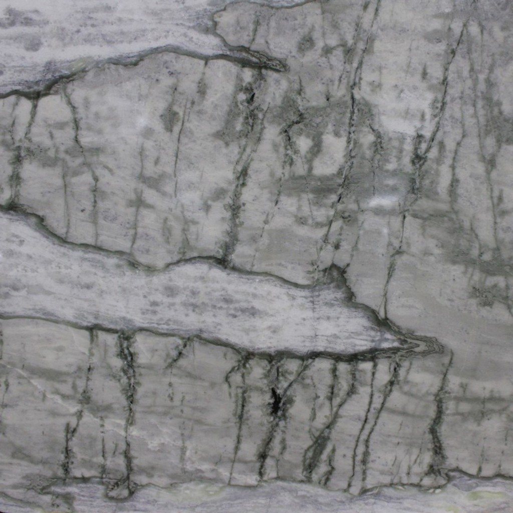 an Iced Onyx marble countertop surface that has a gray color with gray veining