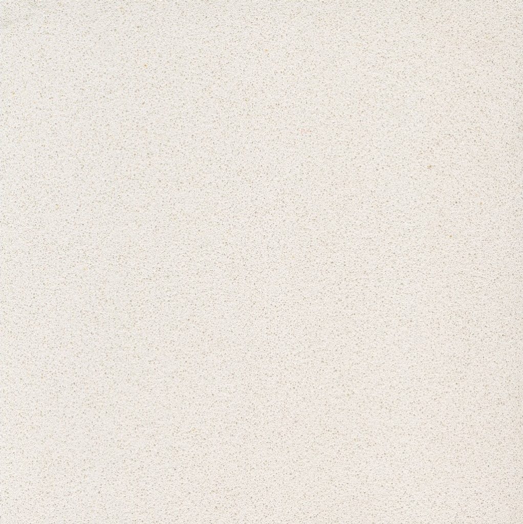 a white storm quartz countertop surface with an ivory white finish