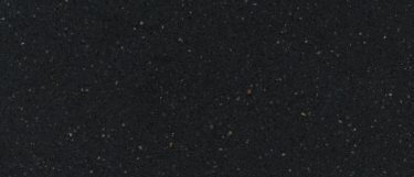 a Negro Tebas quartz countertop surface that has white speckling pattern throughout the black background