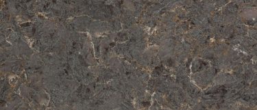 a Copper Mist quartz countertop surface that has a dark design with earthy colors with details in copper tones