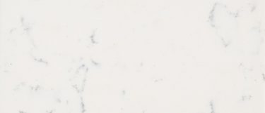 a Cashmere Carrara quartz countertop surface that features gray veins over the white background