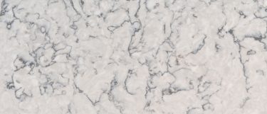 a Blanca Arabescato quartz countertop surface that features deep brown veining with gray highlights over the white background