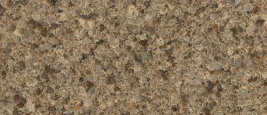 a Bedrock quartz countertop surface that features a brown color with taupe tones
