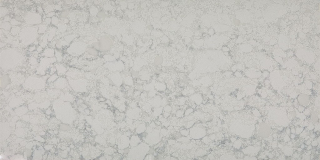 Geyser Quartz Countertop Slabs for sale in Memphis a Geyser quartz countertop surface that has a gray design over the white background