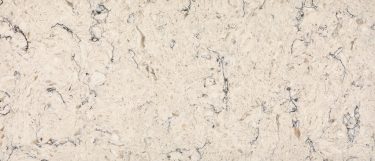 an Alpine Winter quartz countertop surface that has a beige background with flecks and veining details
