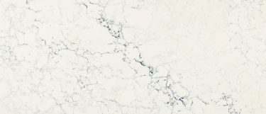 a sutherland quartz countertop surface that has a light design with a white base and blue-gray veining