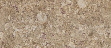 a Nevern quartz countertop surface that has a swirling pattern that flows in colors of brown, taupe, and silver