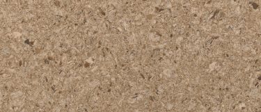 a Linwood quartz countertop surface that features white and dark brown speckles over the tan base
