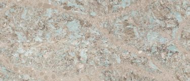 a Kelvingrove quartz countertop surface that blends colors of white, taupe, and green