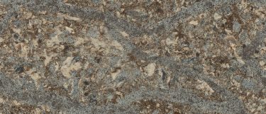 a Helmsley quartz countertop surface that features a combination of cream, gray, and brown veining