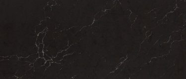 a Charlestown quartz countertop surface that features a dark design with white striation throughout the black-brown background