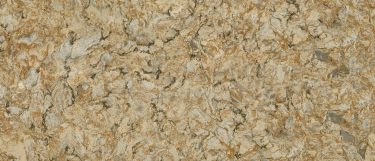 a Buckingham quartz countertop surface that features beige and gold tones with veining details