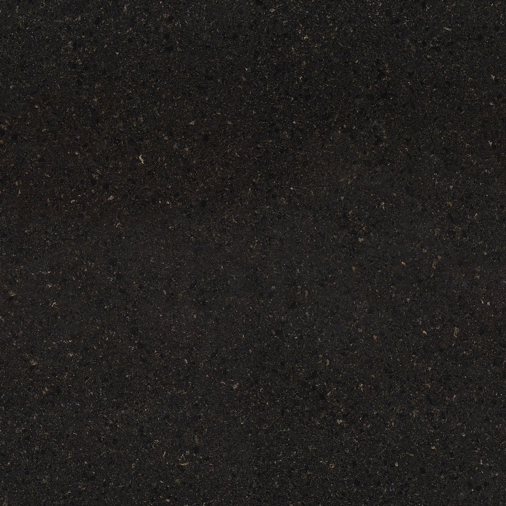 a Blackwood quartz countertop surface that features gold and cream flecks over the black background
