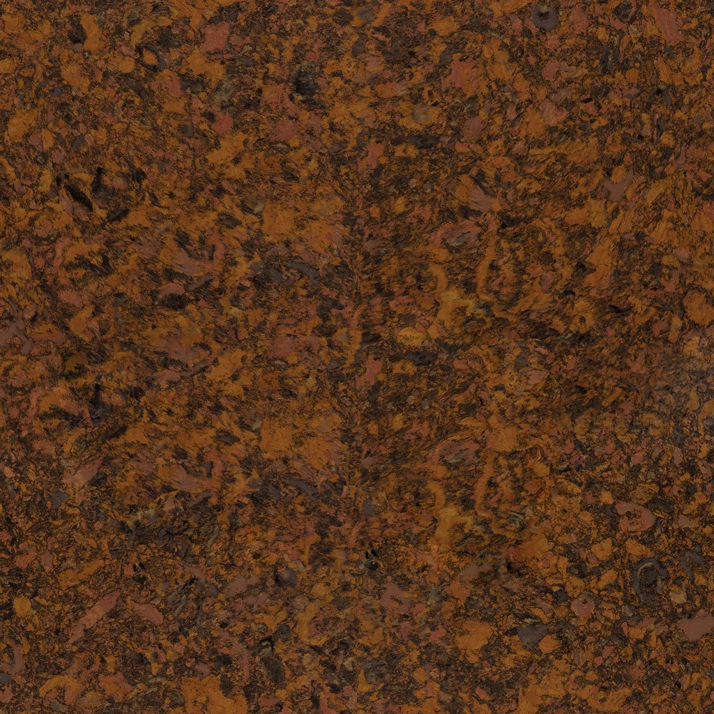 an Aberdeen quartz countertop surface that features colors of gray, green, and oranges blended together with cream white, light gray, and black speckles