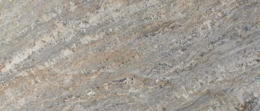 a Blue Jeans granite countertop surface that features colors of gray and beige