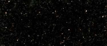 a Black Galaxy granite countertop surface that features small gold and white flecks over the black background