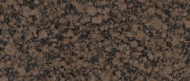 a Baltic Brown granite countertop surface that features blend of black and brown with details of gray and tan flecks