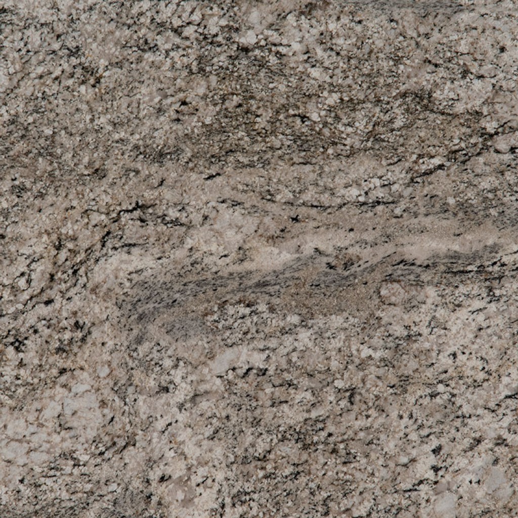 an Arctic Sand countertop surface that features soft beige, taupe, and black blended together