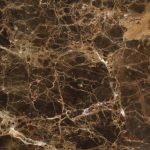an emperador dark stone surface that features a range of dark browns and grays